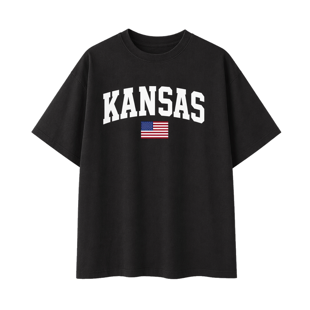 Collection 2 Kansas Essential Cotton T-Shirt - Black front