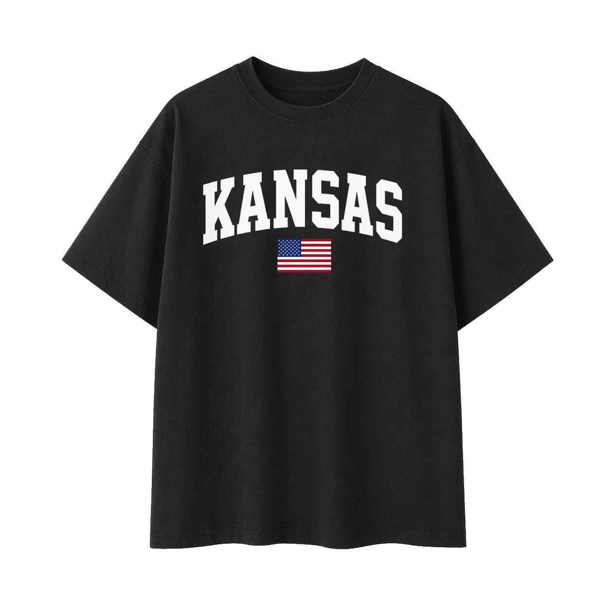 Collection 2 Kansas Essential Cotton T-Shirt - Black front
