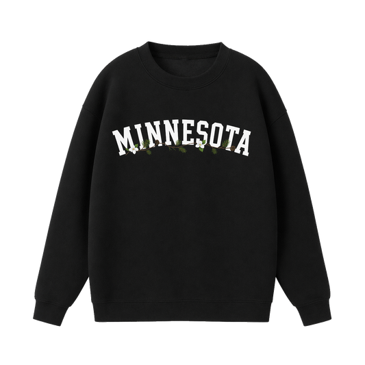 Collection 10 Minnesota Essential Heavyweight Crewneck Sweatshirt - Black front