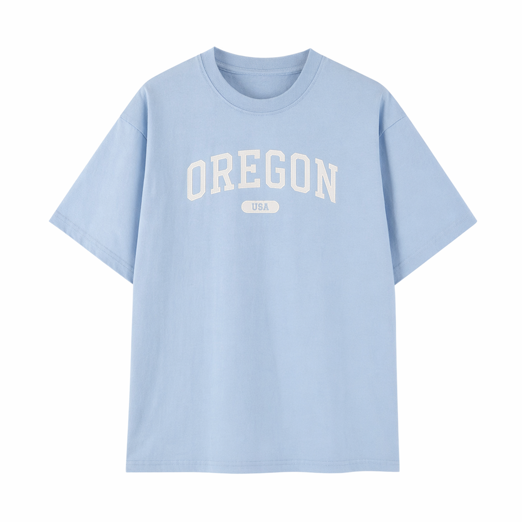 Collection 4 Oregon Essential Cotton T-Shirt - Light Blue front