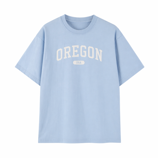 Collection 4 Oregon Essential Cotton T-Shirt - Light Blue front