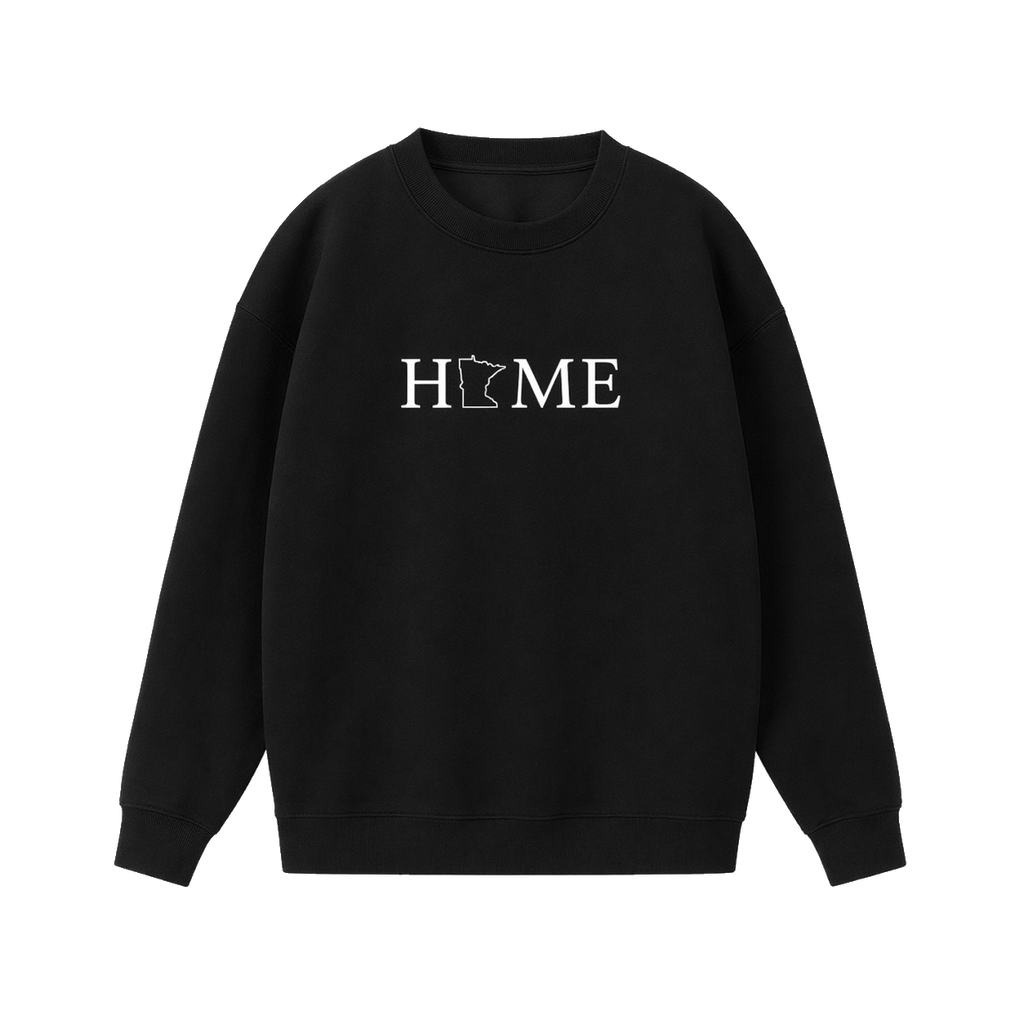 Collection 5 Minnesota Essential Heavyweight Crewneck Sweatshirt - Black front