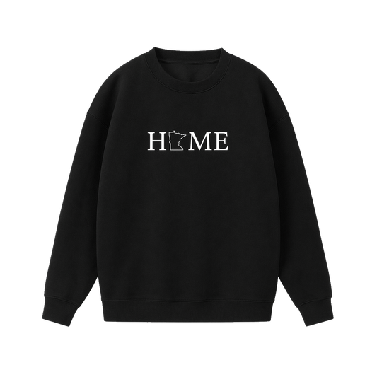 Collection 5 Minnesota Essential Heavyweight Crewneck Sweatshirt - Black front