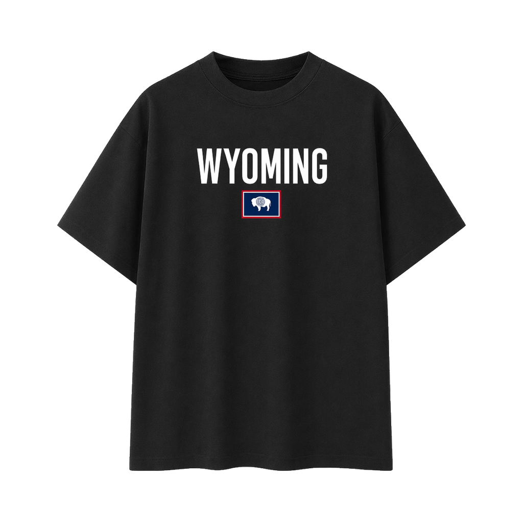 Collection 7 Wyoming Essential Cotton T-Shirt - Black front