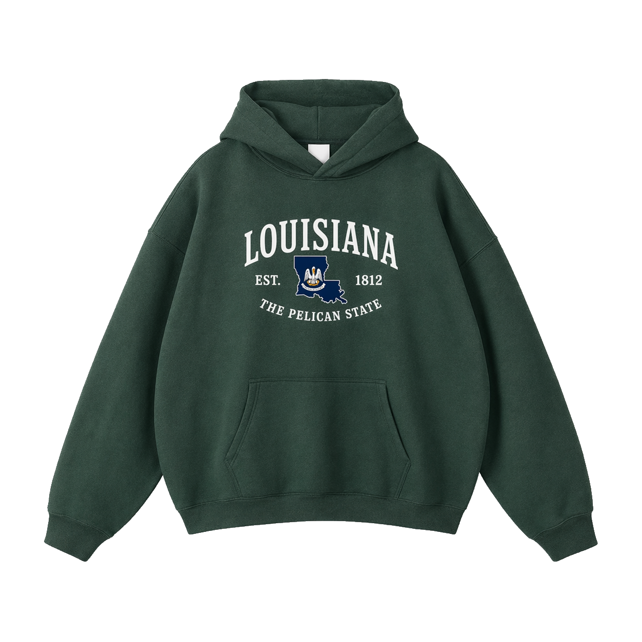 Collection 8 Louisiana Oversize Fleeced Hoodie - Eden Green front