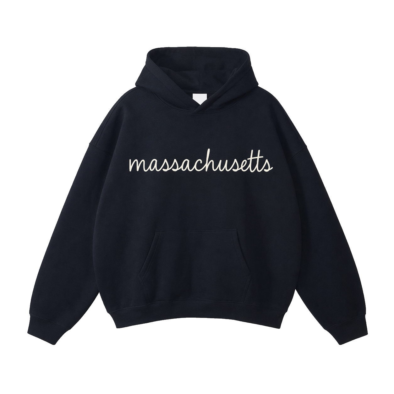 Collection 3 Massachusetts Oversize Fleeced Hoodie - Black front
