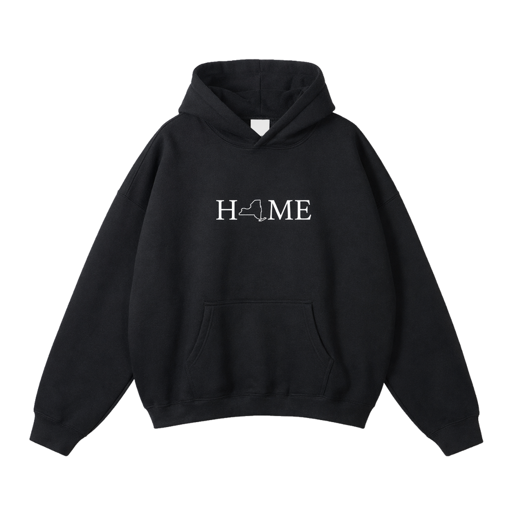 Collection 5 New York Oversize Fleeced Hoodie - Black front