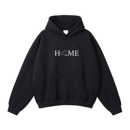 Collection 5 New York Oversize Fleeced Hoodie - Black front