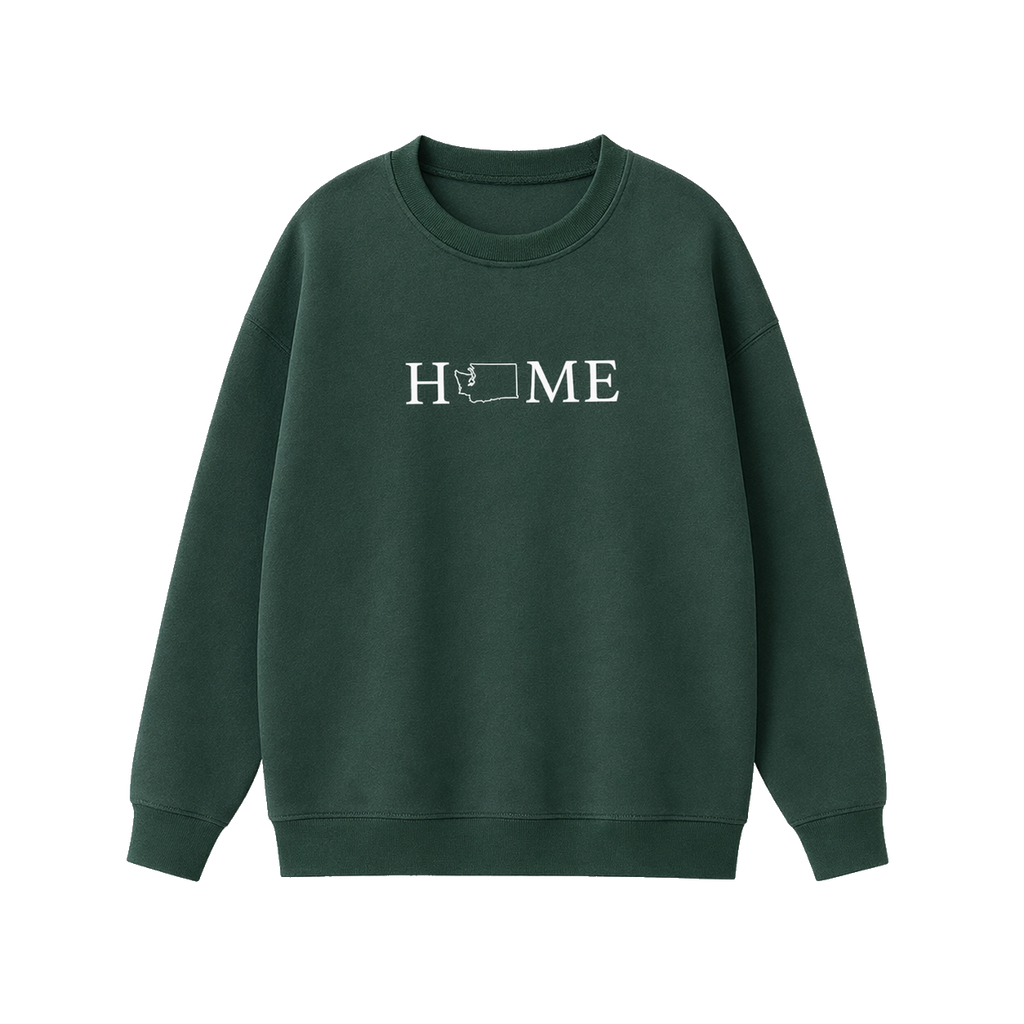 Collection 5 Washington Essential Heavyweight Crewneck Sweatshirt - Dark Green front