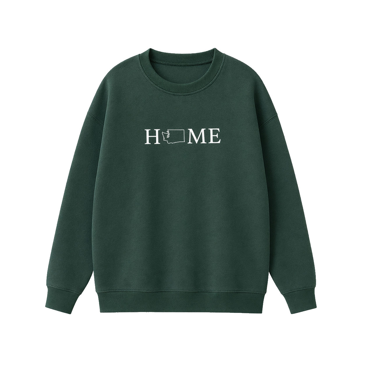 Collection 5 Washington Essential Heavyweight Crewneck Sweatshirt - Dark Green front