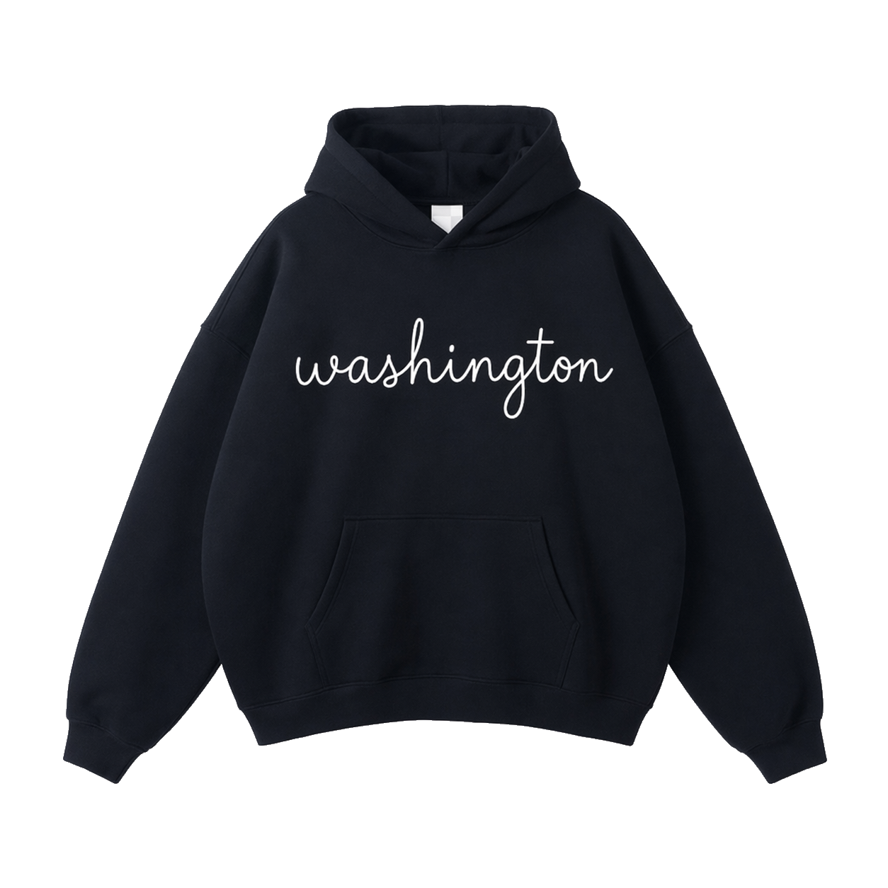 Collection 3 Washington Oversize Fleeced Hoodie - Black front