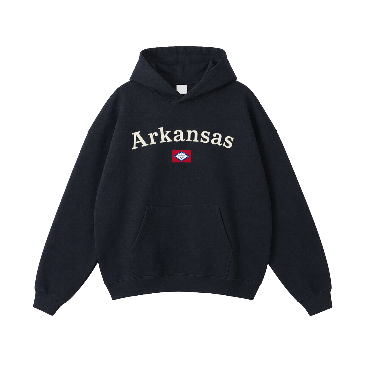 Collection 6 Arkansas Oversize Fleeced Hoodie - Black front