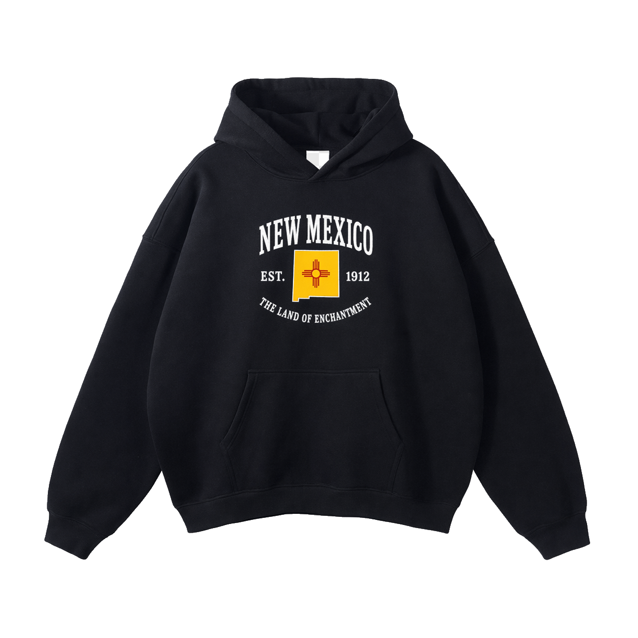 Collection 8 New Mexico Oversize Fleeced Hoodie - Black front