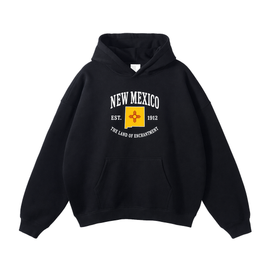 Collection 8 New Mexico Oversize Fleeced Hoodie - Black front