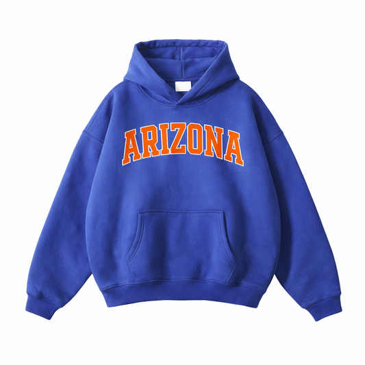 Collection 1 Arizona Oversize Fleeced Hoodie - Klein Blue front