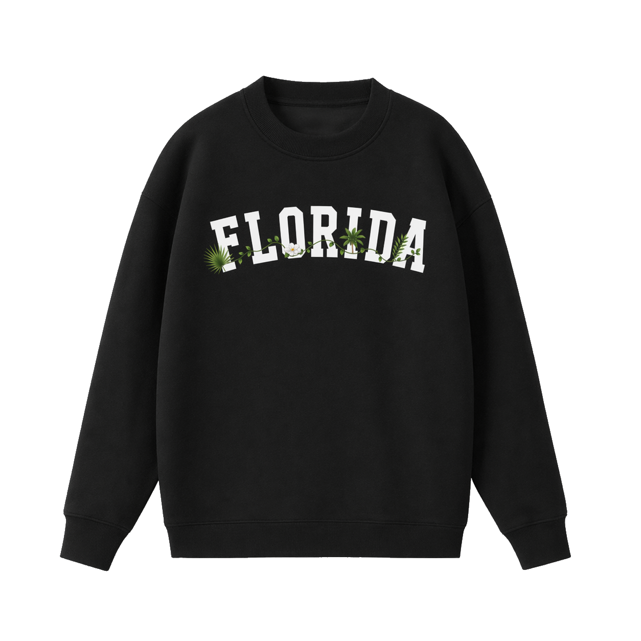 Collection 10 Florida Essential Heavyweight Crewneck Sweatshirt - Black front