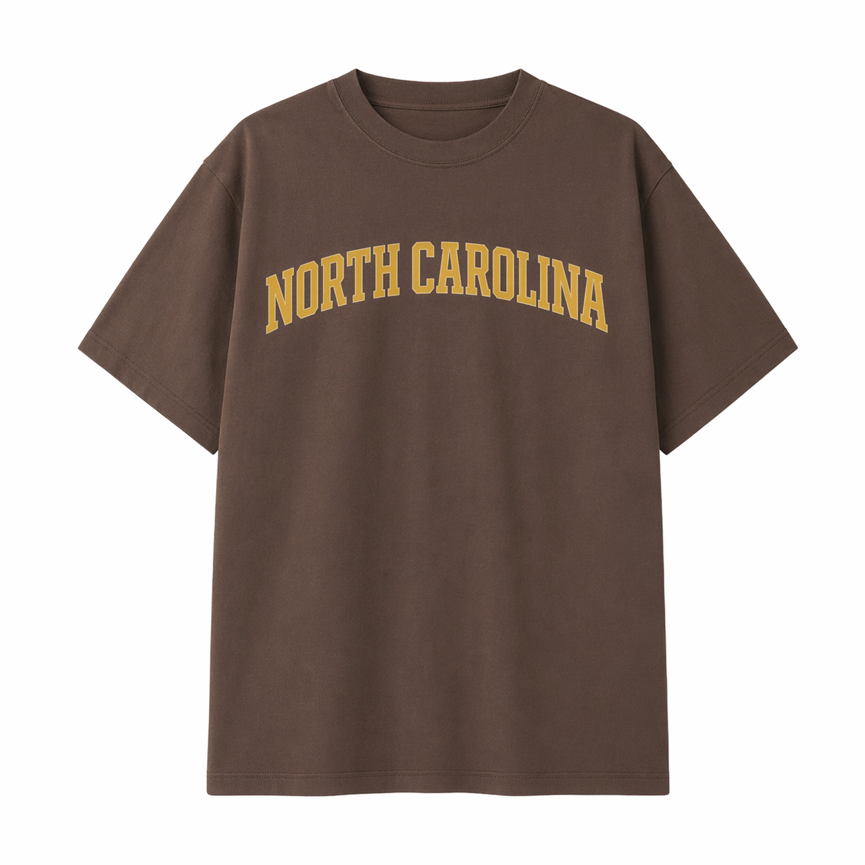 Collection 1 North Carolina Essential Cotton T-Shirt - Coffee front
