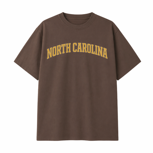 Collection 1 North Carolina Essential Cotton T-Shirt - Coffee front