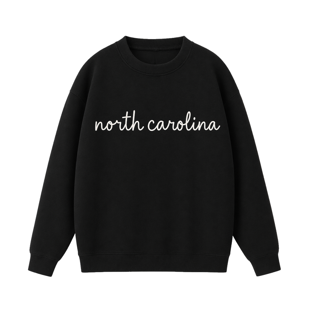 Collection 3 North Carolina Essential Heavyweight Crewneck Sweatshirt - Black front