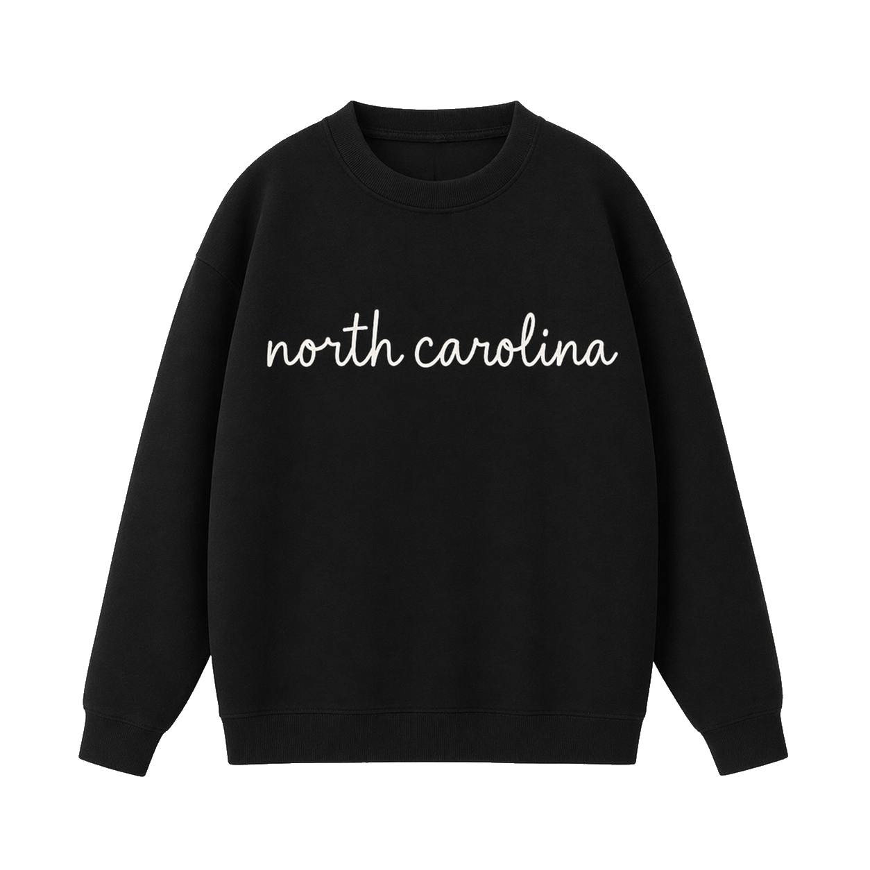 Collection 3 North Carolina Essential Heavyweight Crewneck Sweatshirt - Black front
