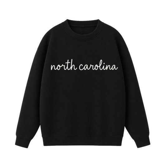 Collection 3 North Carolina Essential Heavyweight Crewneck Sweatshirt - Black front