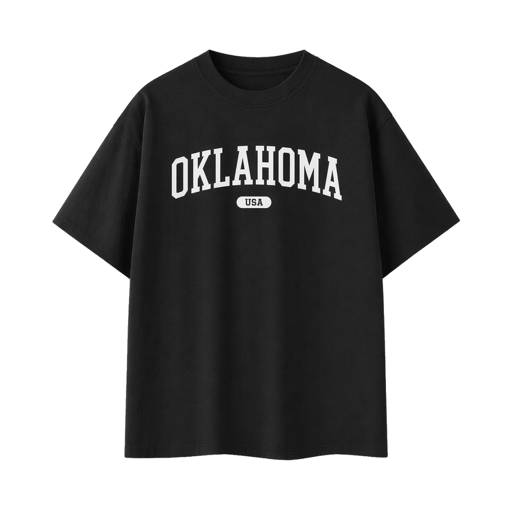 Collection 4 Oklahoma Essential Cotton T-Shirt - Black front