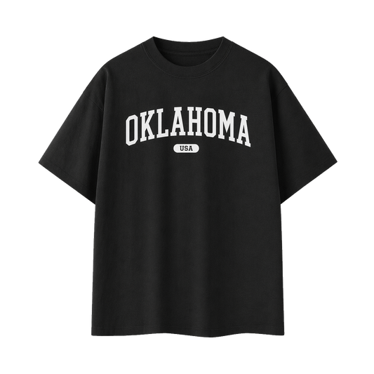Collection 4 Oklahoma Essential Cotton T-Shirt - Black front