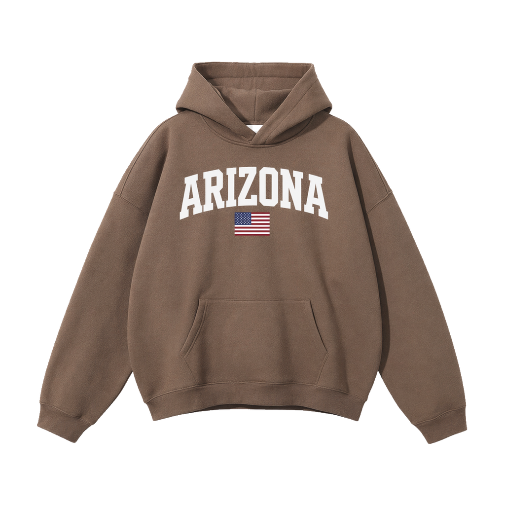 Collection 2 Arizona Oversize Fleeced Hoodie - Brown front