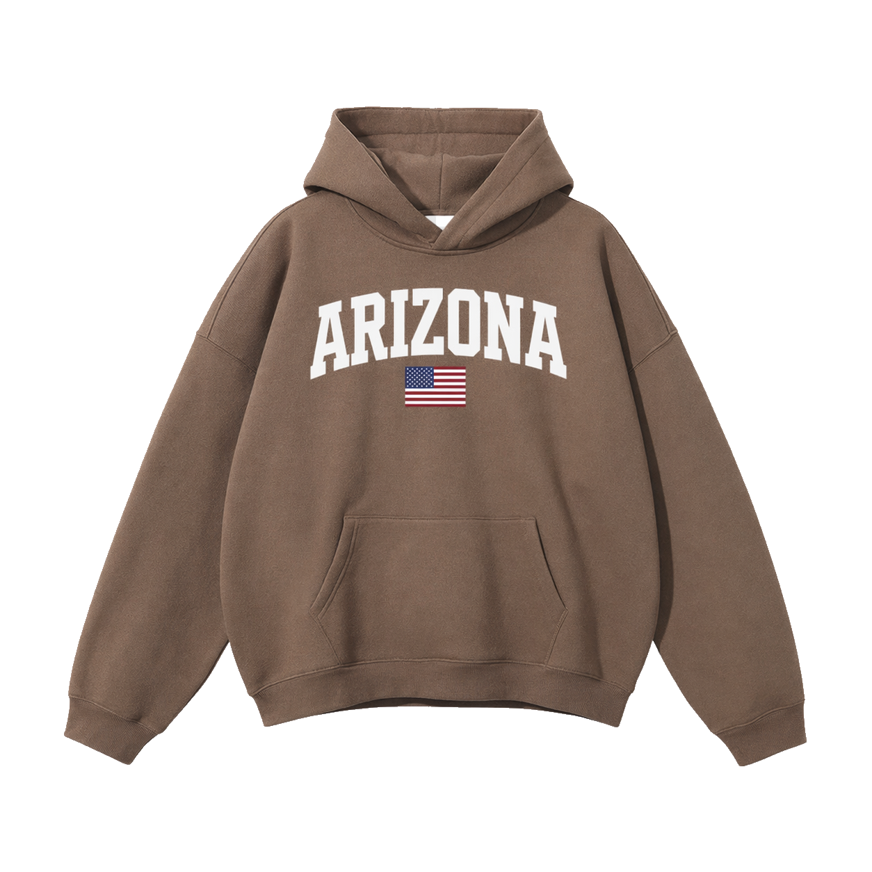 Collection 2 Arizona Oversize Fleeced Hoodie - Brown front