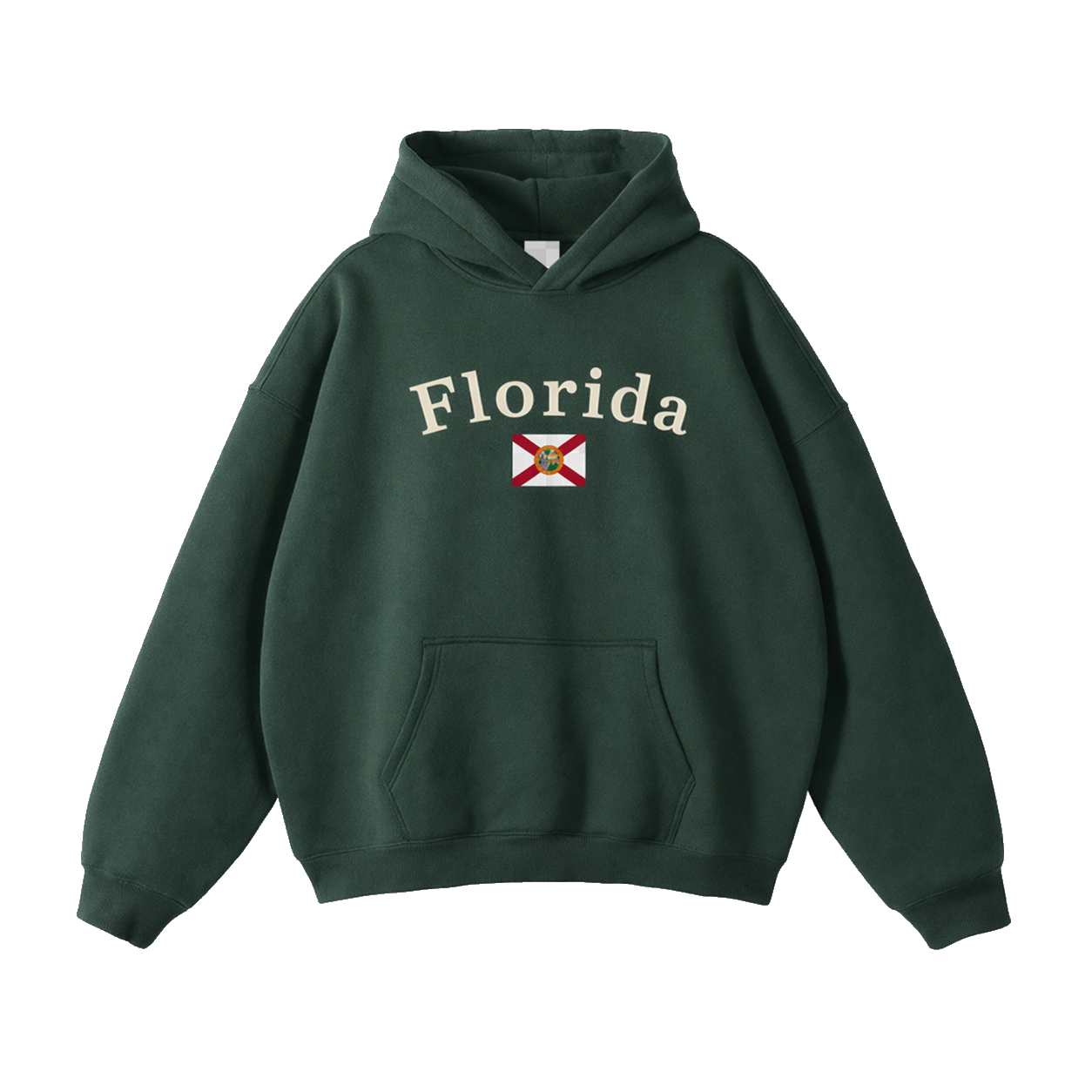 Collection 6 Florida Oversize Fleeced Hoodie - Eden Green front