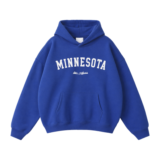 Collection 9 Minnesota Oversize Fleeced Hoodie - Klein Blue front
