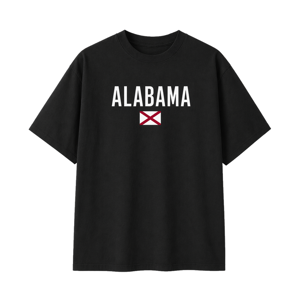 Collection 7 Alabama Essential Cotton T-Shirt - Black front