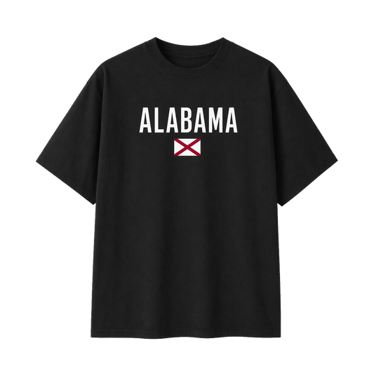 Collection 7 Alabama Essential Cotton T-Shirt - Black front