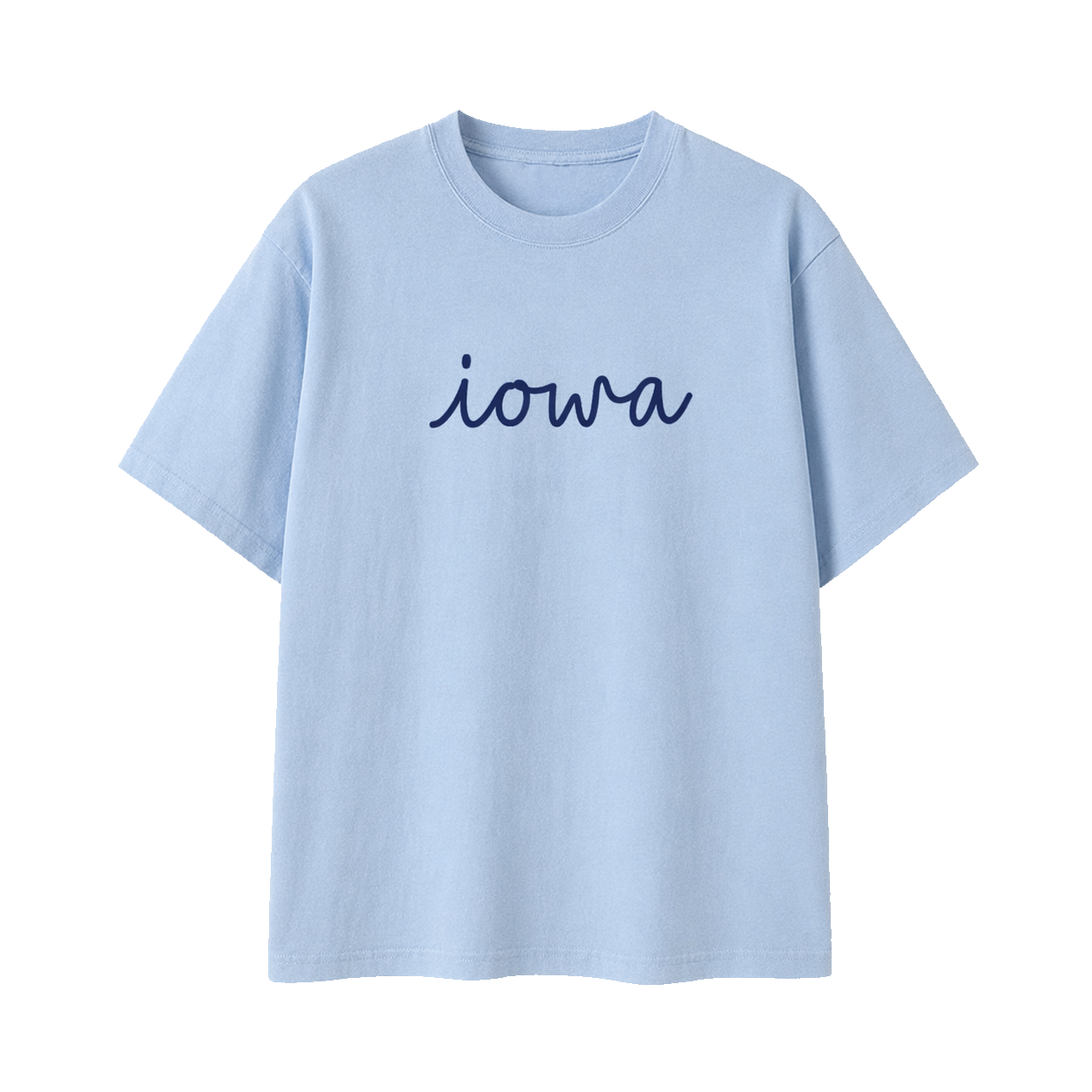 Collection 3 Iowa Essential Cotton T-Shirt - Light Blue front