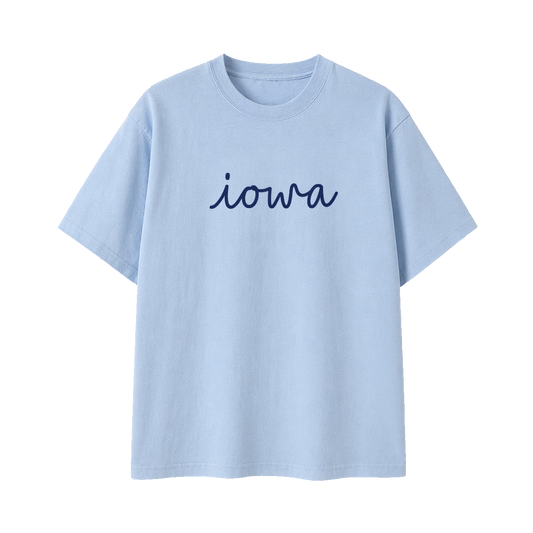 Collection 3 Iowa Essential Cotton T-Shirt - Light Blue front