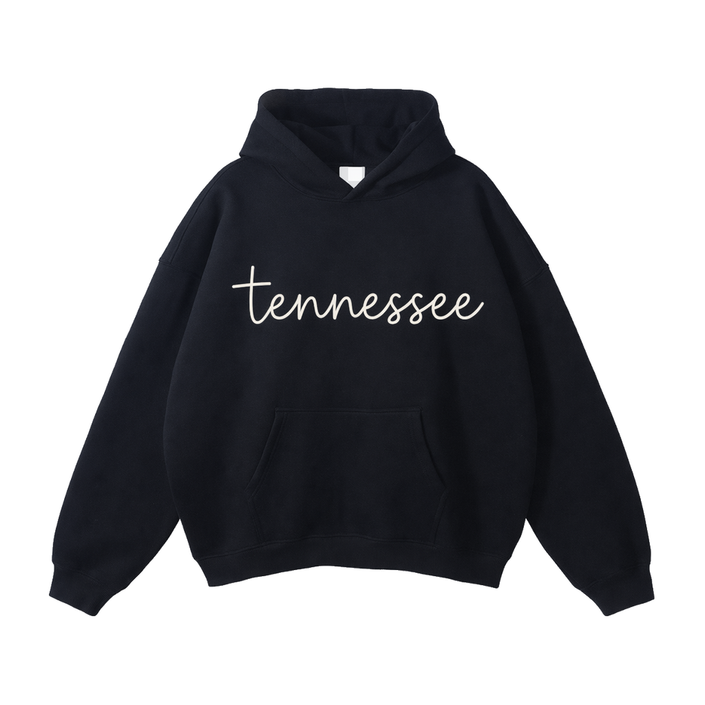 Collection 3 Tennessee Oversize Fleeced Hoodie - Black front