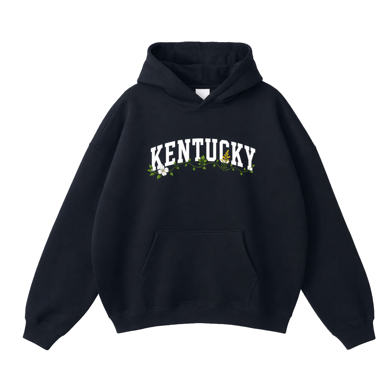Collection 10 Kentucky Oversize Fleeced Hoodie - Black front