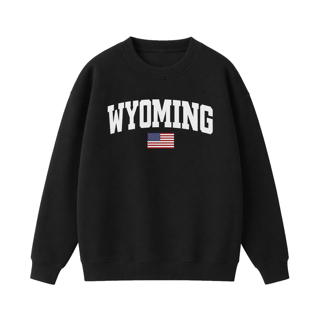 Collection 2 Wyoming Essential Heavyweight Crewneck Sweatshirt - Black front