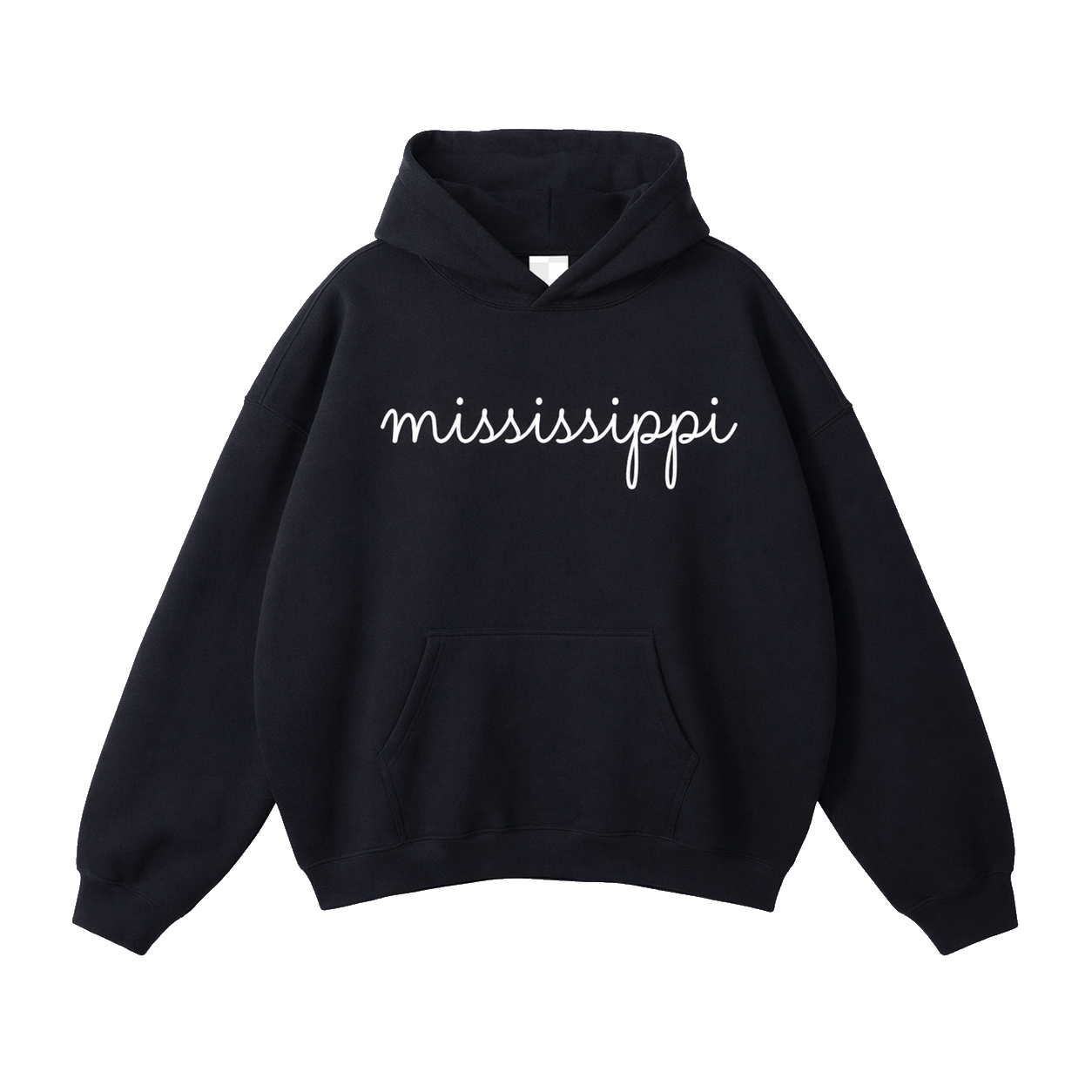 Collection 3 Mississippi Oversize Fleeced Hoodie - Black front