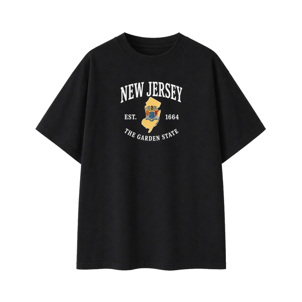 Collection 8 New Jersey Essential Cotton T-Shirt - Black front