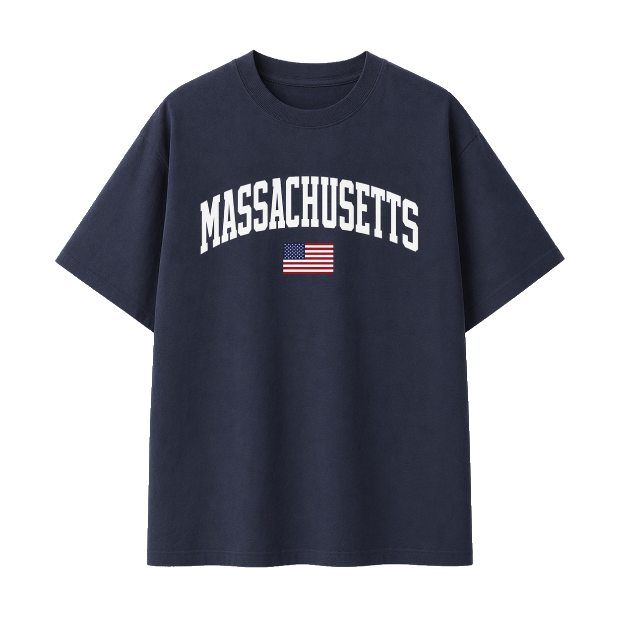Collection 2 Massachusetts Essential Cotton T-Shirt - Navy Blue front