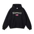 Collection 6 Hawaii Oversize Fleeced Hoodie - Black front