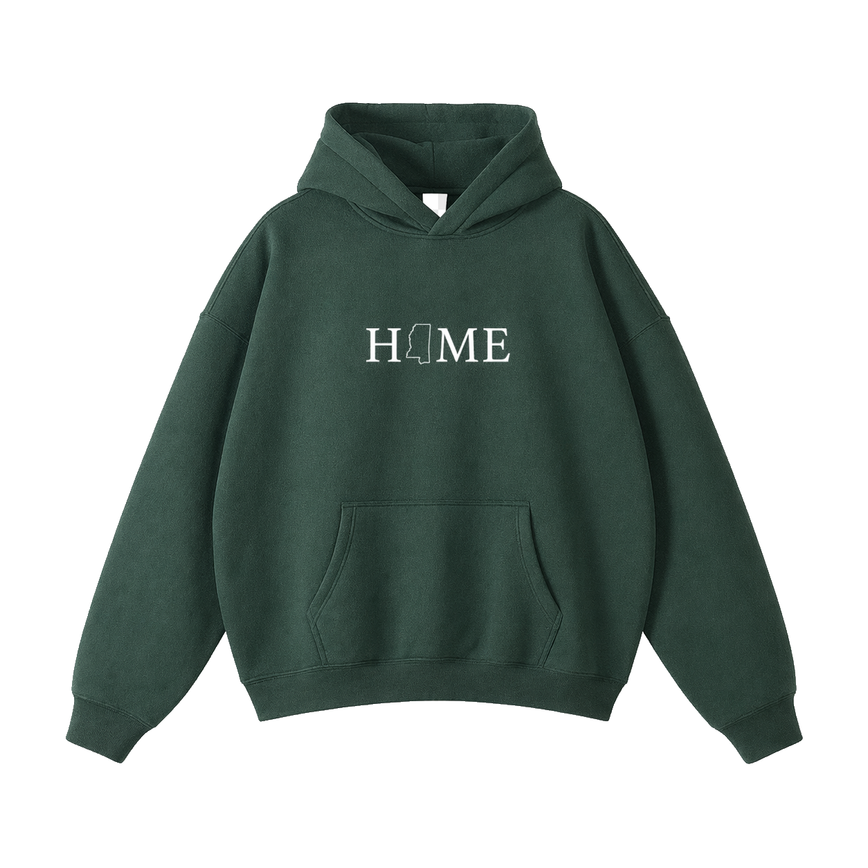 Collection 5 Mississippi Oversize Fleeced Hoodie - Eden Green front