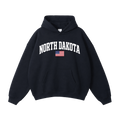 Collection 2 North Dakota Oversize Fleeced Hoodie - Black front