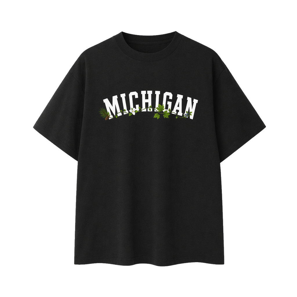 Collection 10 Michigan Essential Cotton T-Shirt - Black front