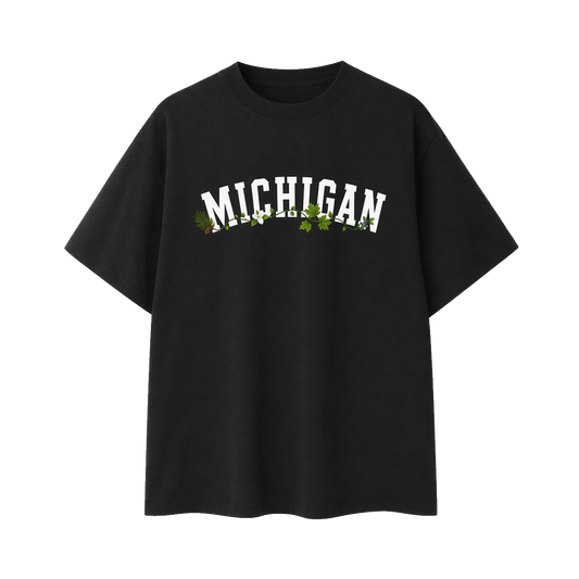 Collection 10 Michigan Essential Cotton T-Shirt - Black front