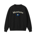 Collection 6 Montana Essential Heavyweight Crewneck Sweatshirt - Black front