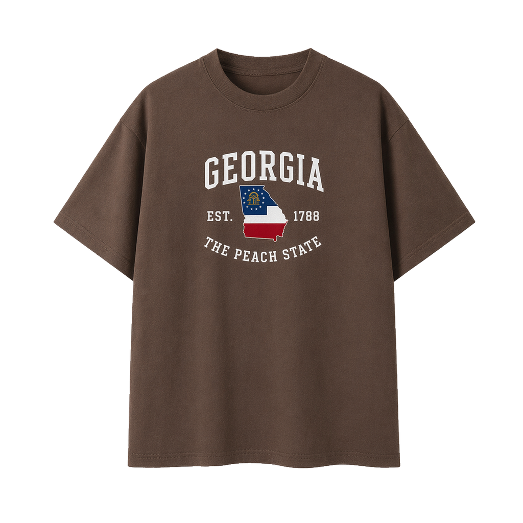 Collection 8 Georgia Essential Cotton T-Shirt - Coffee front