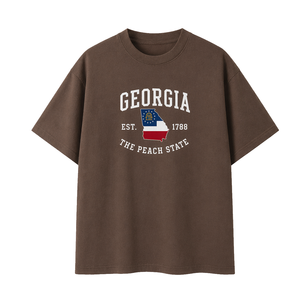 Collection 8 Georgia Essential Cotton T-Shirt - Coffee front