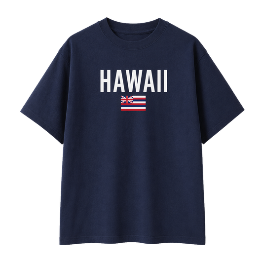 Collection 7 Hawaii Essential Cotton T-Shirt - Navy Blue front